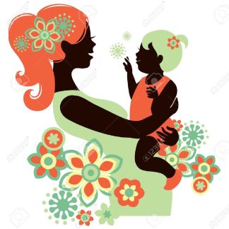 16200867-Beautiful-mother-silhouette-with-baby-Stock-Vector-mom